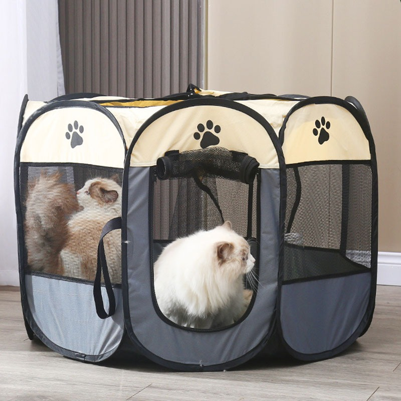 Voopet Kandang Lipat Kucing Anjing Kandang Hewan Lipat Peliharaan Anjing Kucing Pet Cage Folding