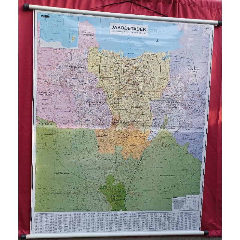 Peta Jabodetabek peta dinding