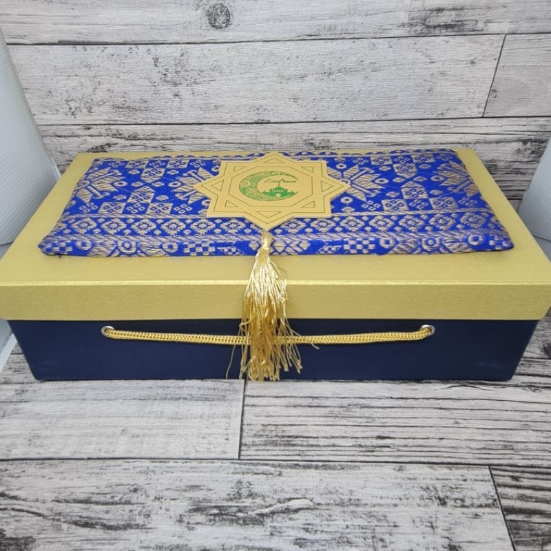 Box standar songket 30x15x8cm / kotak kue kering 2toples bulat 500gr / hamper idul fitri