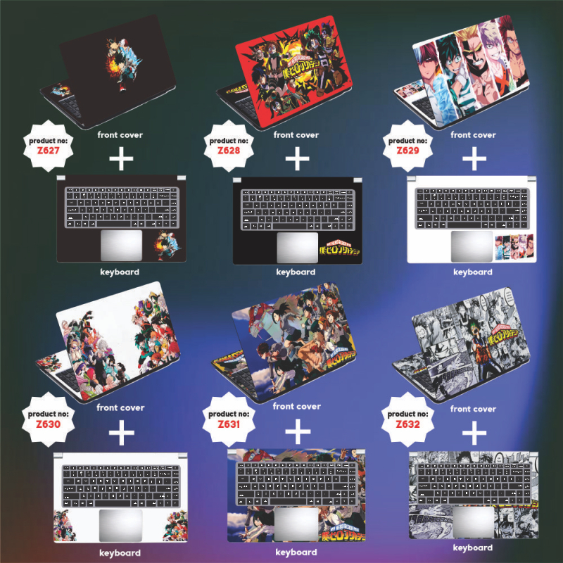 Garskin Laptop Anti Gores Boku No Anime Manga Premium Full set 10 12 13 14 15 inch  Acer Lenovo Asus Macbook Dell