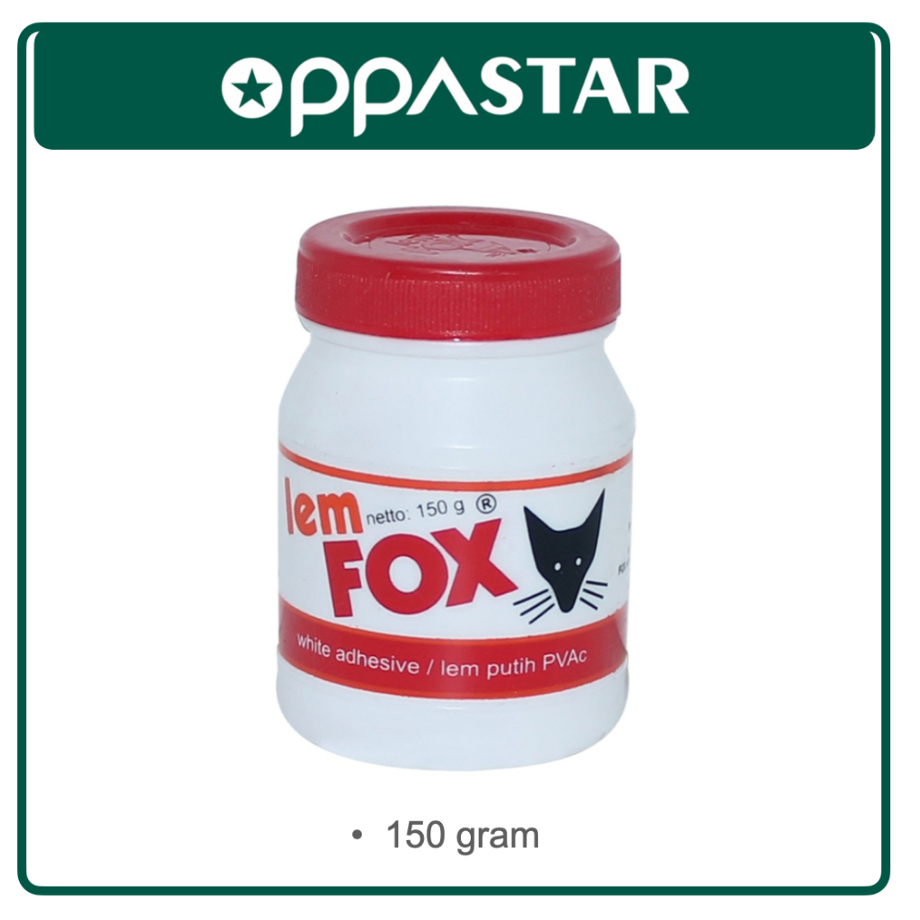 

Lem FOX Putih Botol 150 gr / Lem Putih PVAc Kayu Kain Kertas Koraltex