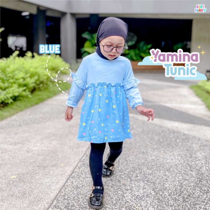 Yamina Tunik Baju Tunik Lebaran Anak / Gamis Lebaran Anak Kids Diary