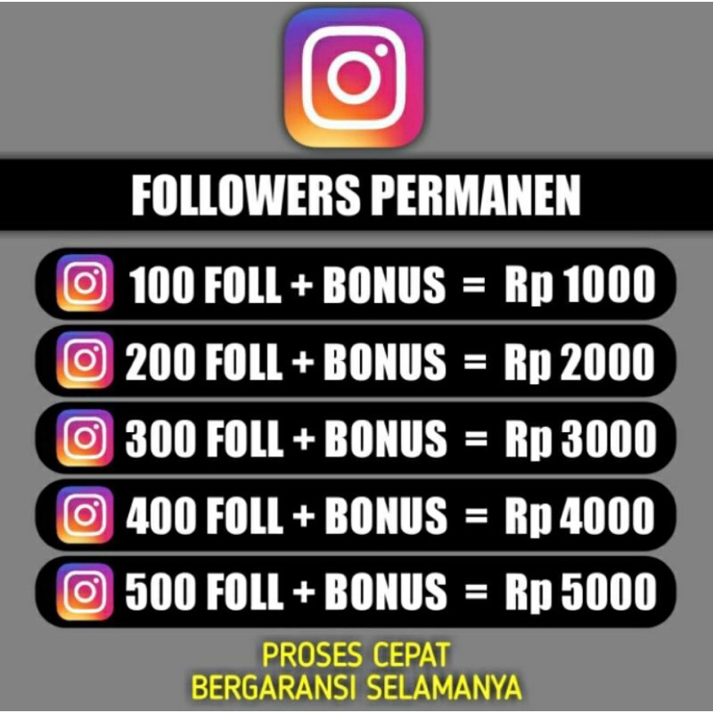 FOLLOWERS INSTAGRAM TERMURAH