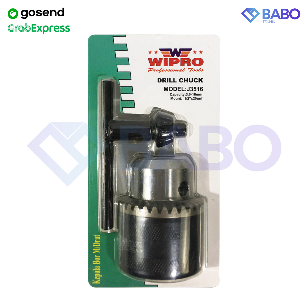 Kepala Chuck Bor Model Drat Size 16mm 16 mm WIPRO