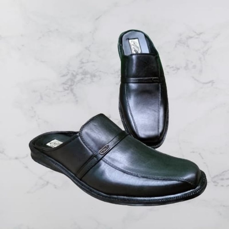 Selop kulit asli ,sepatu sandal kulit asli slip-on kulit asli