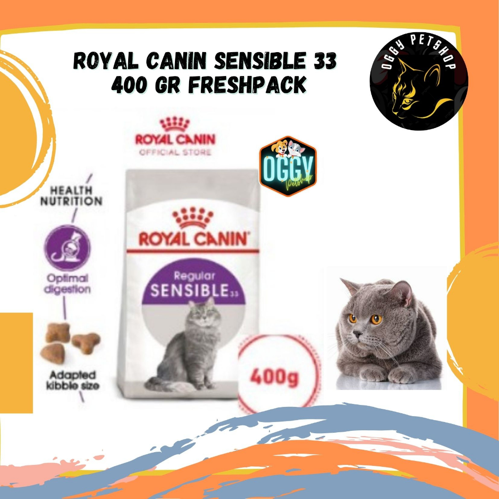 Royal Canin SENSIBLE 33 Makanan Kucing 400 gr Freshpack