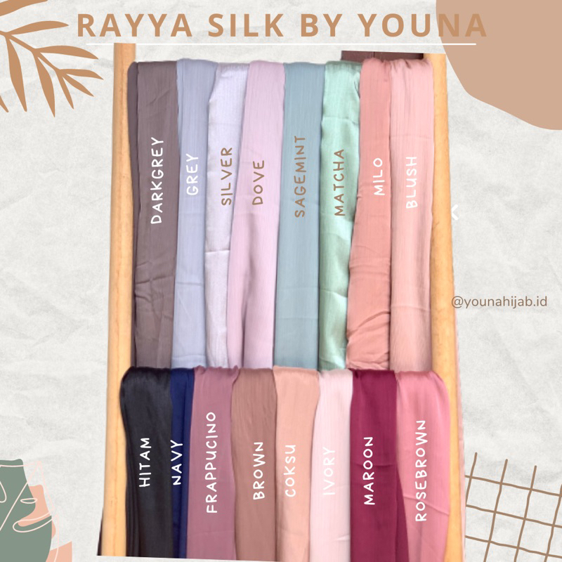 RAYYA SILK BY YOUNA / PASHMINA SILK 180x75 BY YOUNA