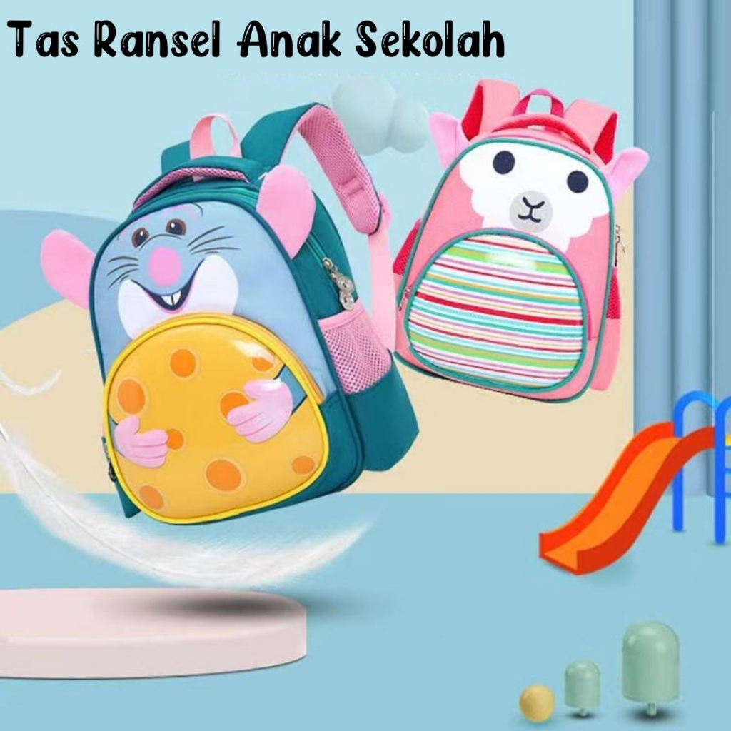 [MONA] Tas Ransel Anak Sekolah Karakter Imut dan Lucu Timbul 6D Buat Paud Sampai TK Kualitas Import Premium -M0233