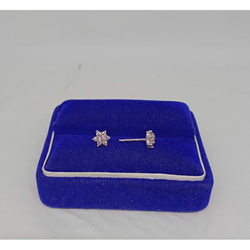 giwang bunga mp/perak asli silver 925 lapis emas/perhiasan fashion wanita terbaru
