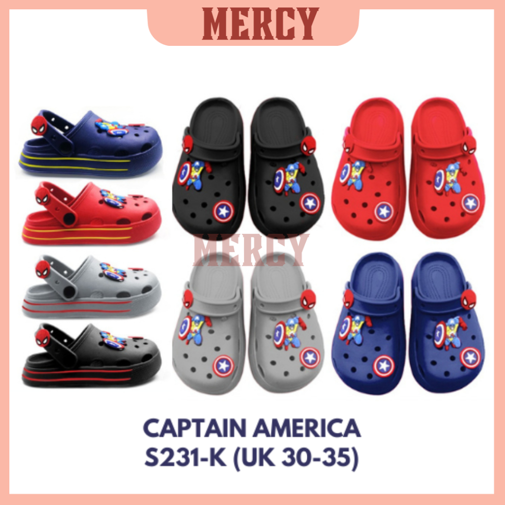 SANDAL BAKPAO SEPATU SANDAL BAKPAO/BAIM ANAK SANDAL KODOK UNTUK ANAK SPRIDERMAN CAPTAIN AMERICA MARIO