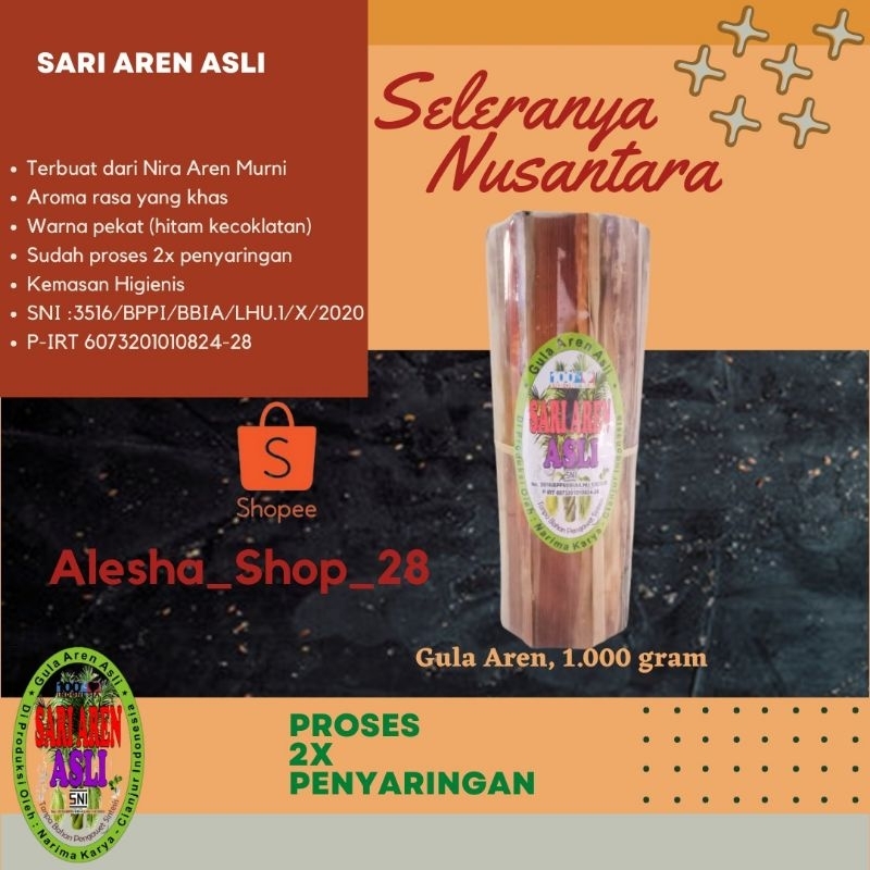 

Gula Aren Sari Aren 1000 gram