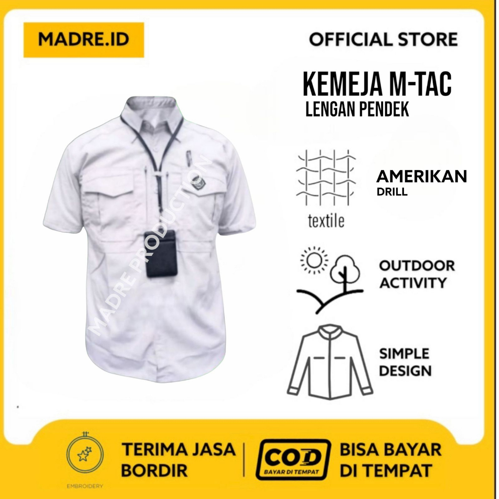 Kemeja M-Tac Lengan Pendek / kemeja lapangan / kemeja tactical