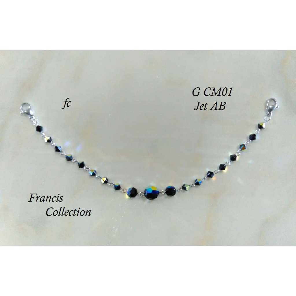 G CM01. Gelang Kristal Swarovski Asli yang bisa Multifungsi menjadi Connector / Konektor Masker Swar