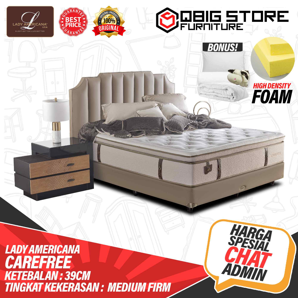 Kasur Springbed LADY AMERICANA Carefree Spring bed matras