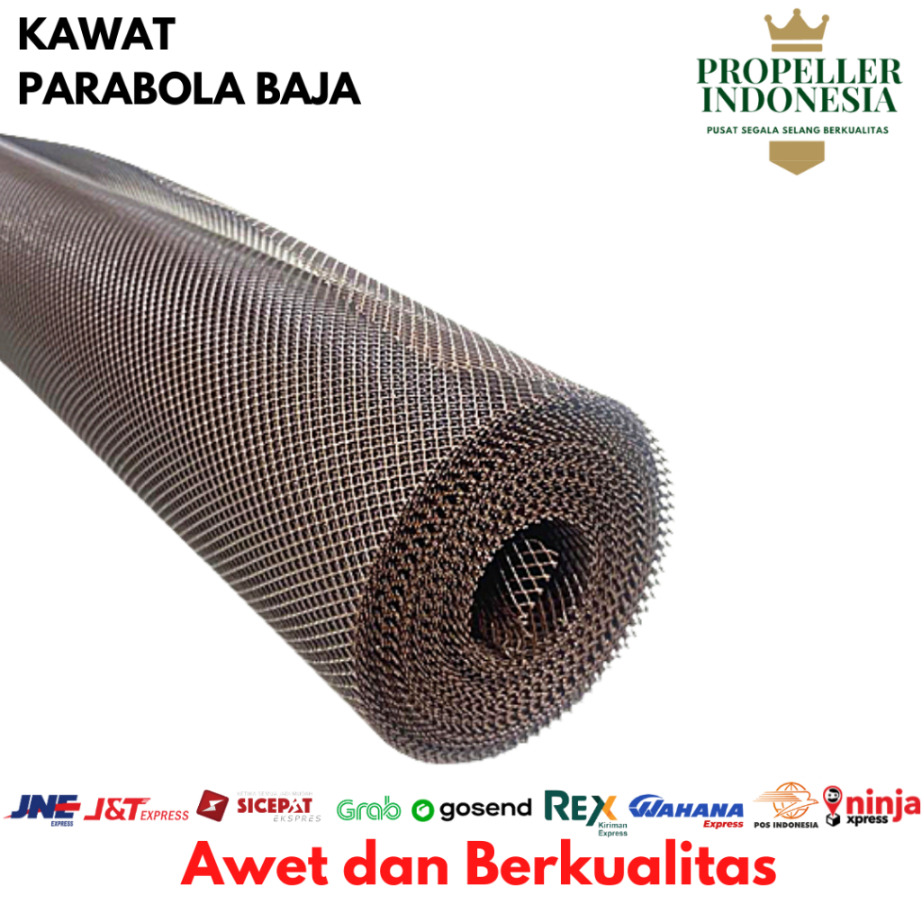 Kawat Nyamuk Kasa Nyamuk Baja Kawat Parabola Warna Putih Cokelat Hitam