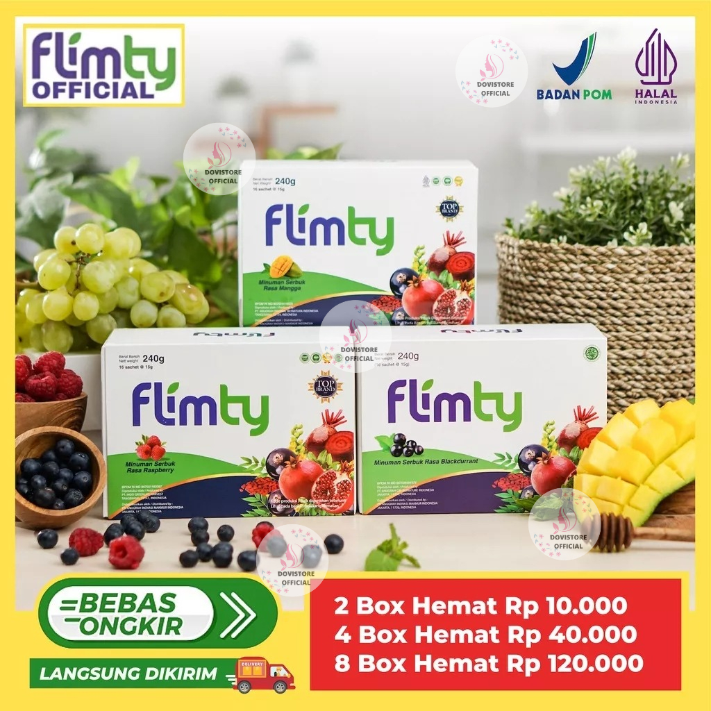 FLIMTY FIBER ORIGINAL 1 BOX 16 SACHET PELANGSING DIET OBAT BPOM HALAL FLYMTY FLIMTI PLIMTI FLIMITY SLIMTY