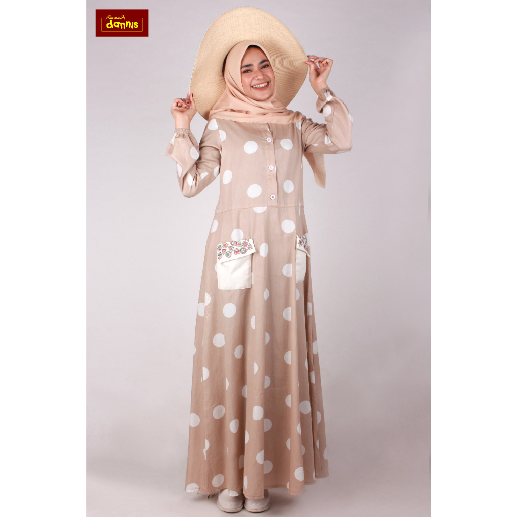 [DANNIS] PROMO GAMIS ABAYA DANNIS MURAH // BAJU KONDANGAN // BAJU NGAJI // BAJU HANGOUT || COKLAT SU