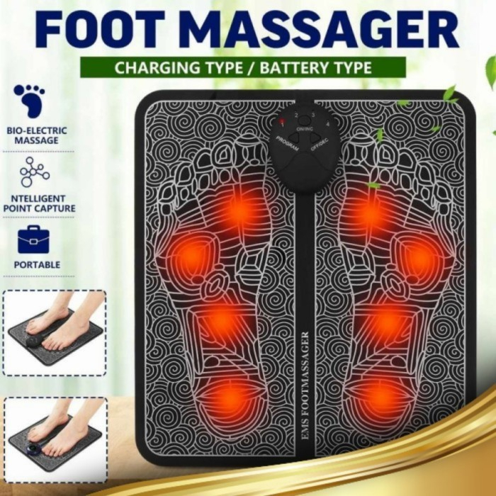 Alat Pijat Kaki / Ems Foot Massager / Alat Terapi Kaki / Akupunktur Pengisian Meningkatkan Sirkulasi Darah Meredakan Sakit