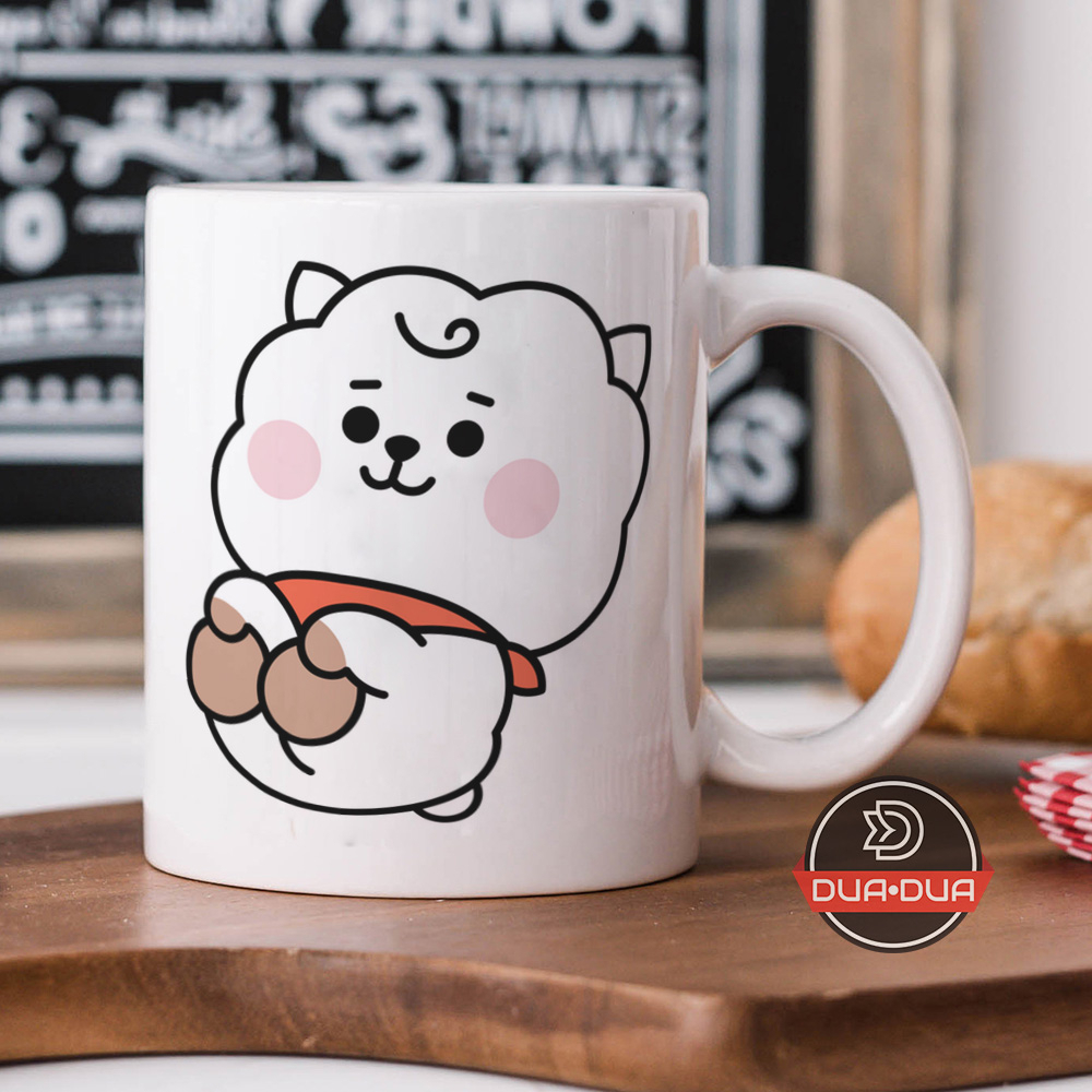 Mug cangkir bts bt21 rj lying