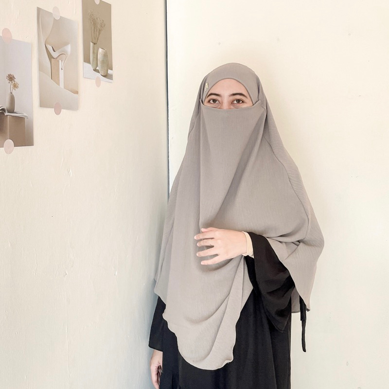 FRENCH KHIMAR | KHIMAR FRENCH CRINKLE | DAILY FRENCH KHIMAR AIRFLOW by mutiksahijab