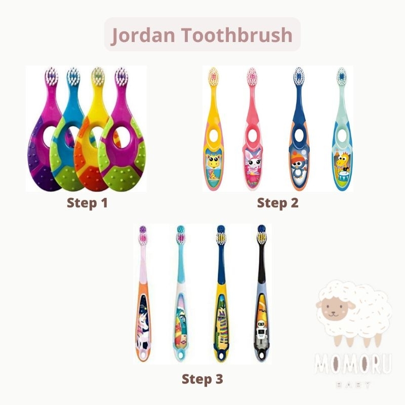 Jordan Sikat Gigi Anak Step 1 Step 2 Step 3 Kids Toothbrush Oral Care