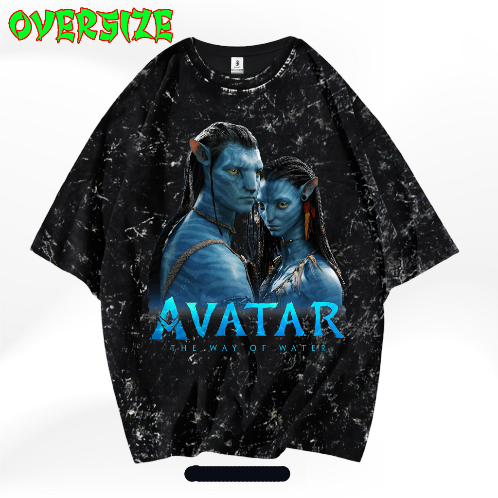 WIBU PROJECT KAOS FILEM AVATAR THE WAY OF WATER KAOS OVERSIZE WASHED STONES T-SHIRT