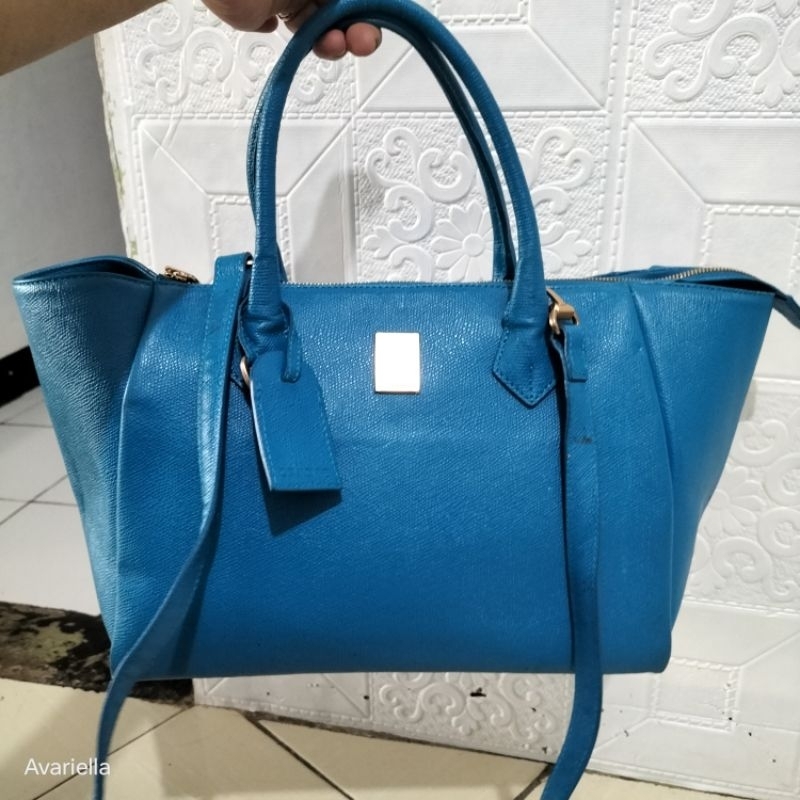 tas pesta cewek courun biru