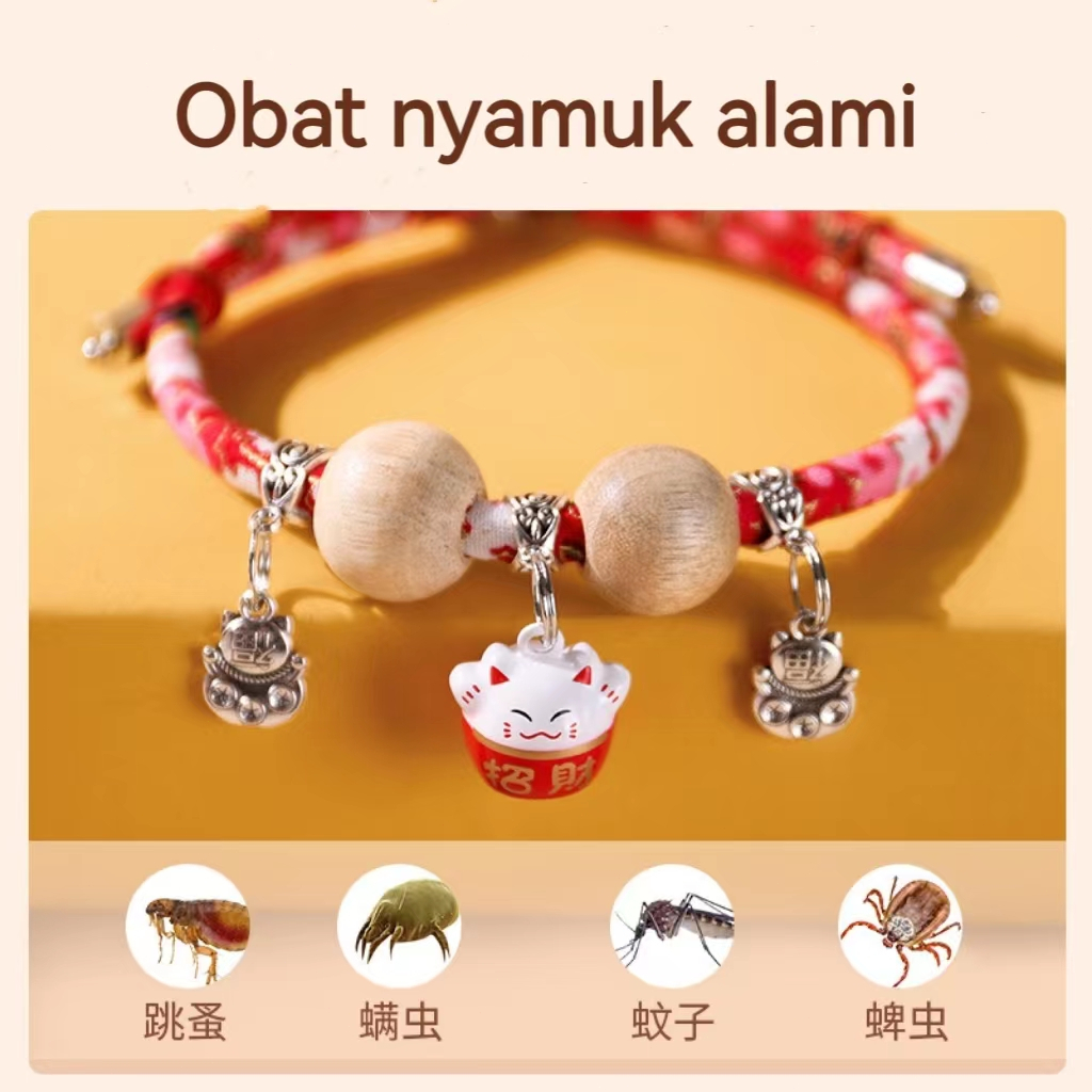 Kalung  Anti Kutu Dan Serangga Gaya Jepang  Dapat Disesuaikan Untuk Anjing&amp;Kucing Peliharaan/Kalung Kucing Anjing