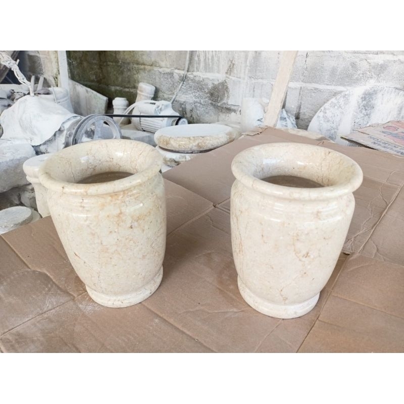 Vas air marmer putih Termurah