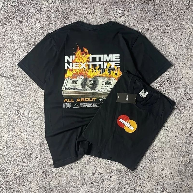 T-shirt kaos distro premium UNISEX - NEXT TIME