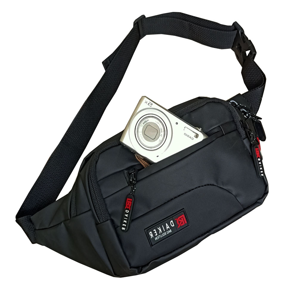 NEW!! Tas Pinggang Waisbag Waterproof DAIKER #G004 Black Portable Hansfre Tas Camera Tas Smarphone