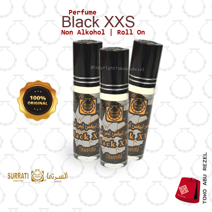 SURRATI BLACK XXS ROLL ON 6ML | Parfum Surrati | Bibit Minyak | Parfum Non Alkhol |Surrati Perfumes| Original Product | Surrati Factory Holly Makkah KSA