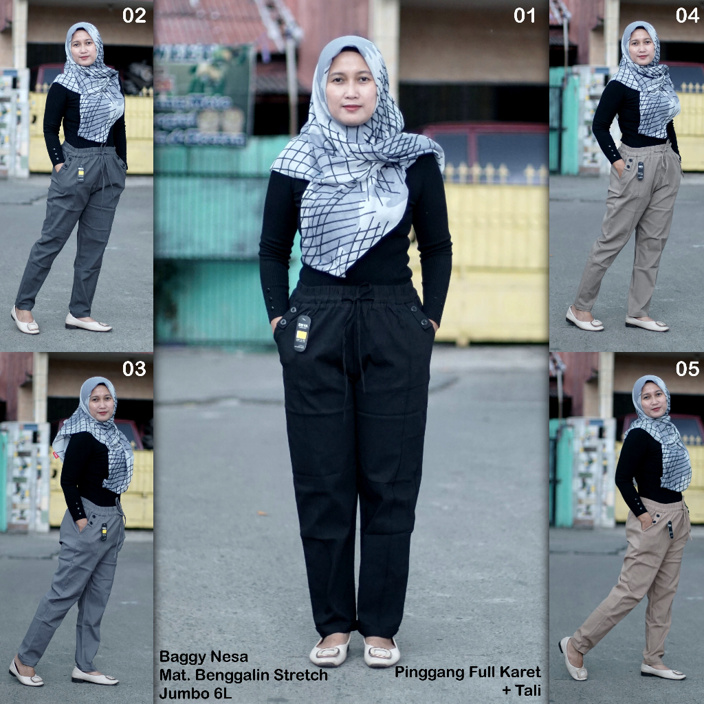 Celana Baggy Bengalin Stretch Jumbo L 3