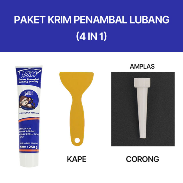 OKK Wall Repair Pasta Dempul Penambal Dinding Cream Instan Water Proof Krim Penambal Lubang Dinding Pasta Penambal Dinding Putih