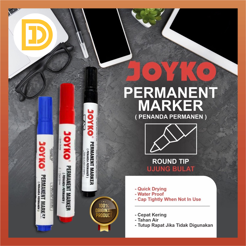 

Spidol Permanent Joyko Murah Permanen Marker Serbaguna Warna Kontras Sepidol Permanen Rpound Tip Anti Luntur Quick Dry