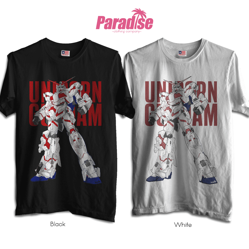 PARADISE - Kaos Anime - Gundam Unicorn - Supersoft Premium – Reguler / Oversized