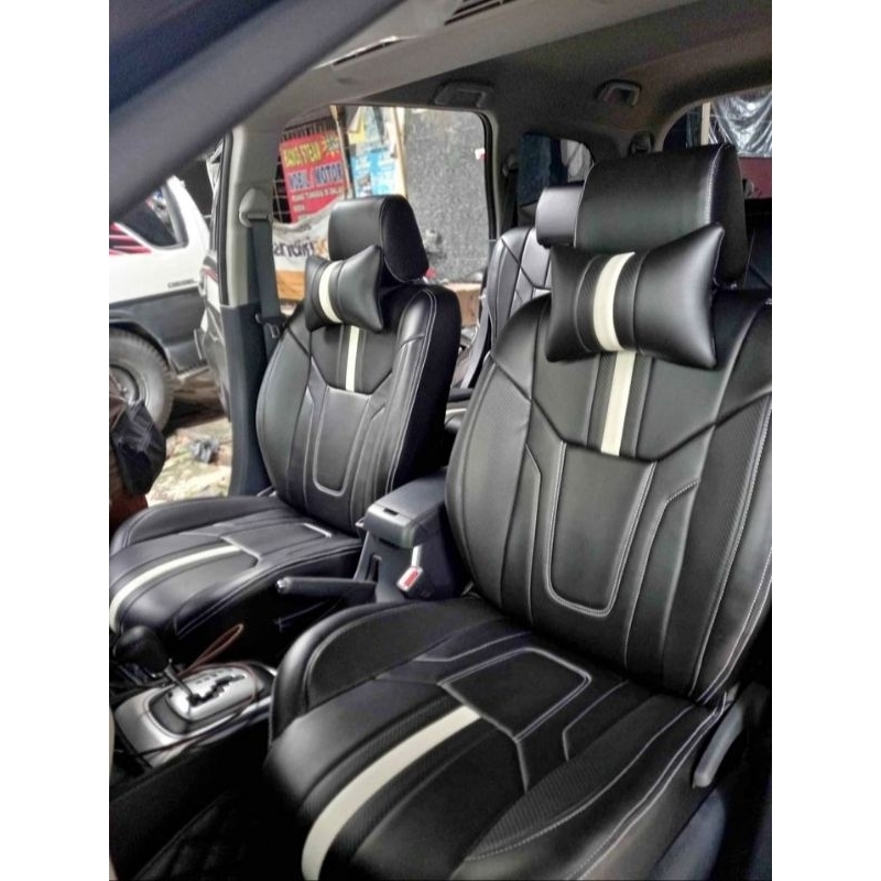 Sarung Jok Mobil Rush/Terios Fullset(3Baris)Bahan Mbtech