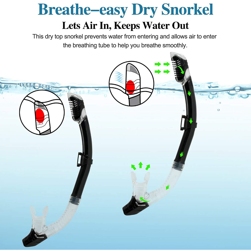 Pipa Snorkeling Breathing Tube Scuba Diving Swimming Leakproof - Q398