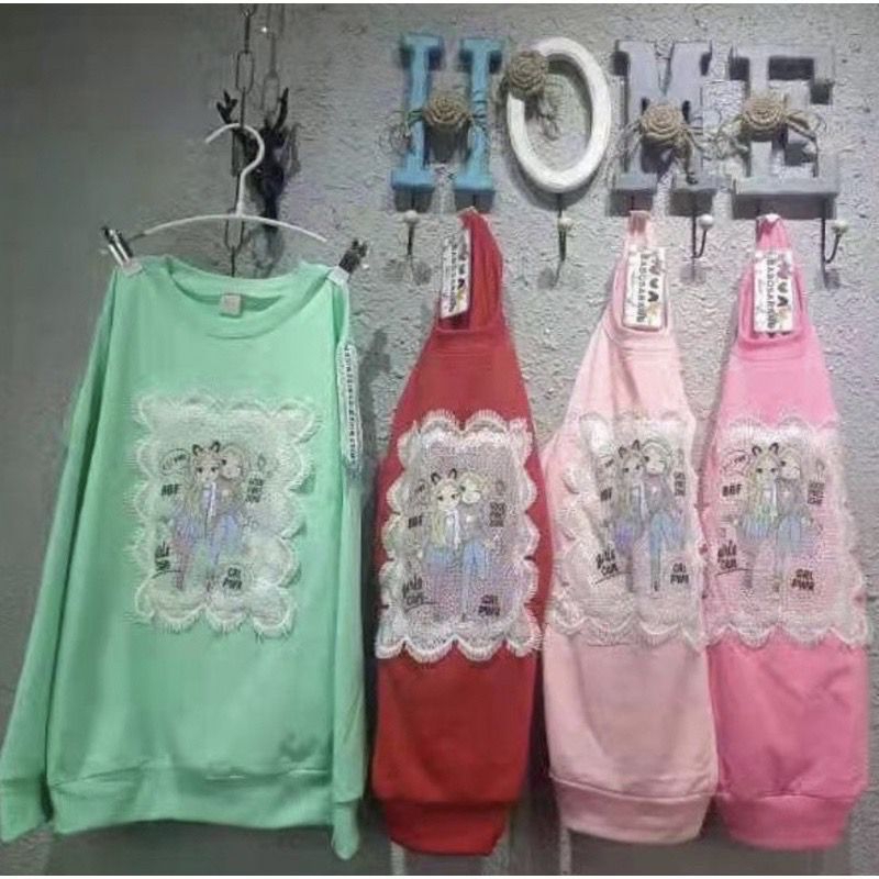 ￼Kaos anak perempuan 6-12 Tahun/Sweater anak perempuan import/Kaos anak perempuan lengan panjang