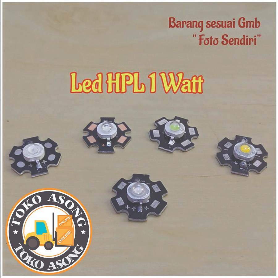 led hpl 1 watt Putih include heatsink lampu