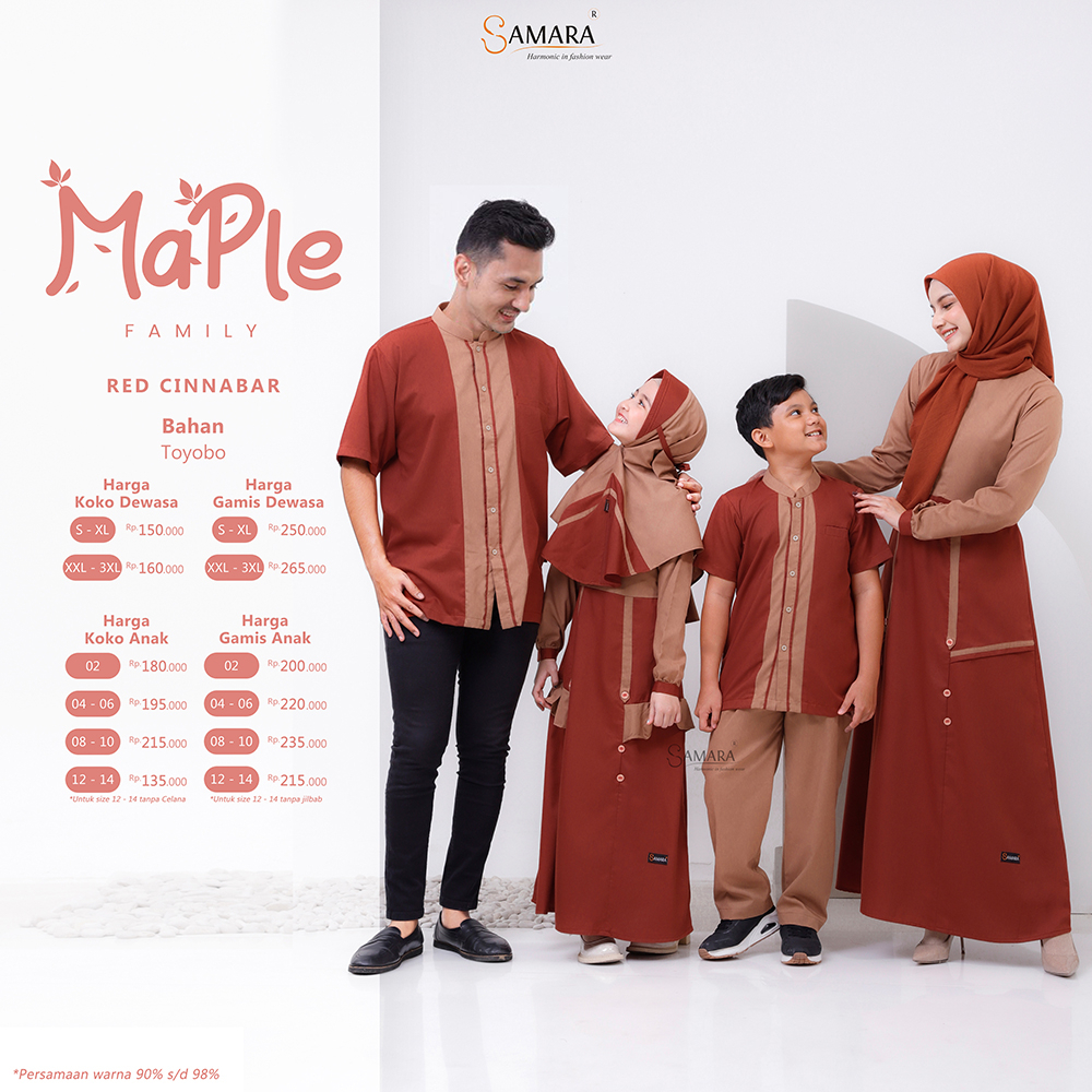 Sarimbit Baju Muslim Couple Keluarga Samara Terbaru 2023