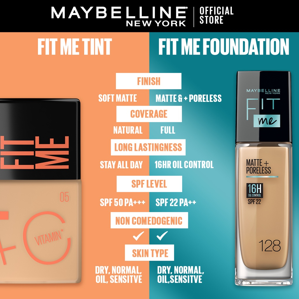 MAYBELLINE FIT ME FRESH TINT SPF 50 VITAMIN C 30 ML NATURAL COVERAGE Maybelline FitMe Fres Tint Foundation