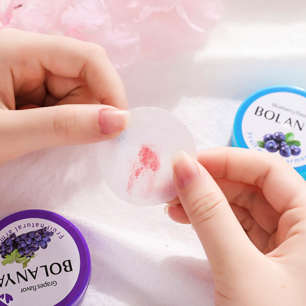 BOLANYA NAIL POLISH REMOVER Fruit Flavor Tisu basah pembersih cat kuku / kapas pembersih cat kuku 20 lmbr KU058