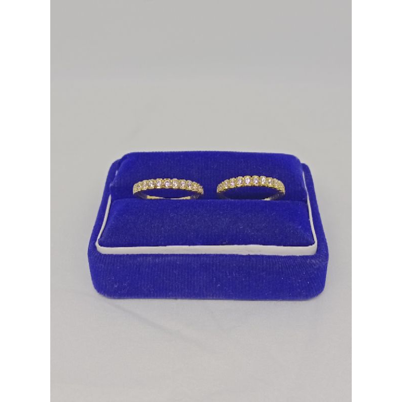 cincin listring mp 1 baris tanam / cincin perak asli silver 925 lapis emas/ cincin fashion terbaru