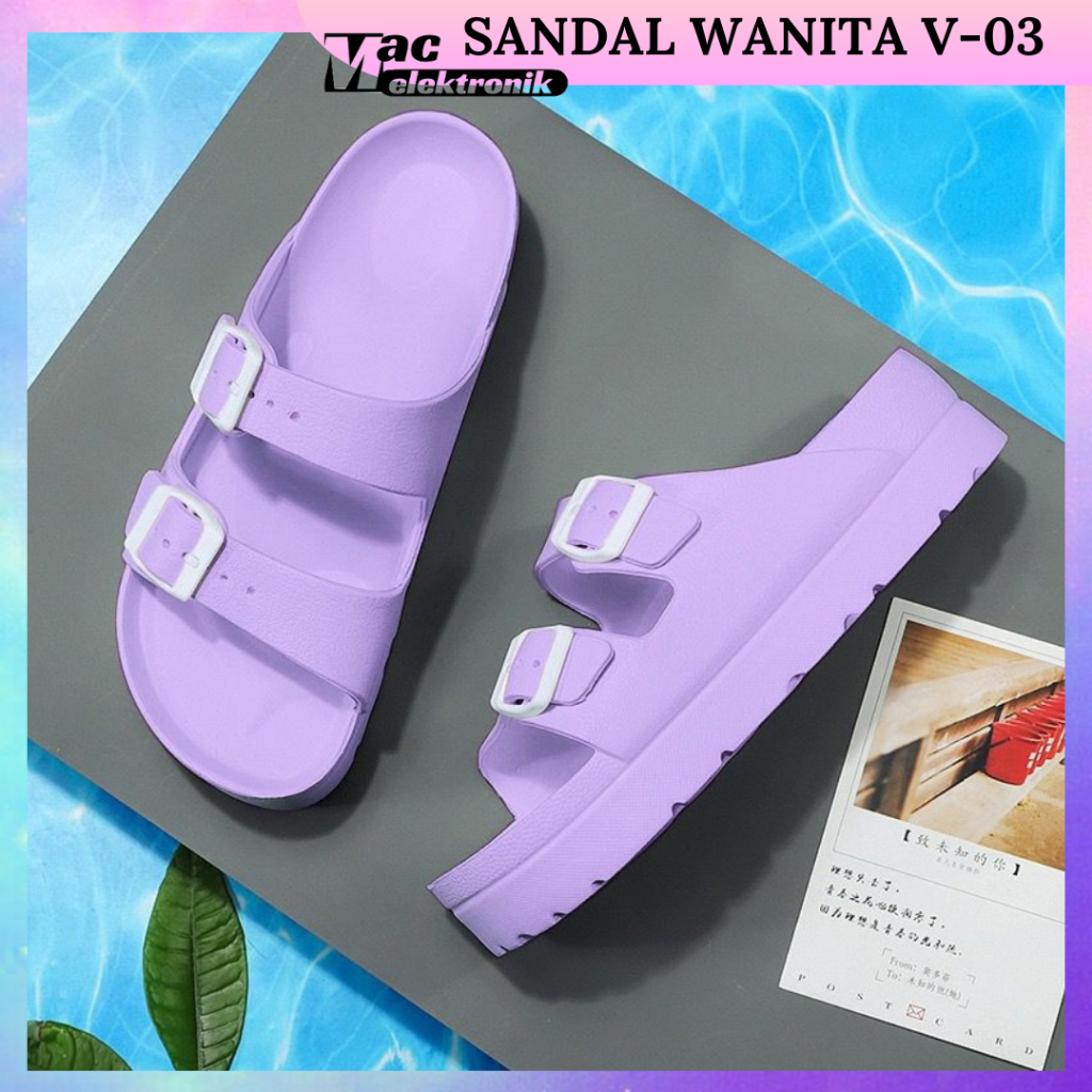 SANDAL CEWEK KOREAN SANDAL HIGH BELT / SANDAL JELLY WANITA V-03