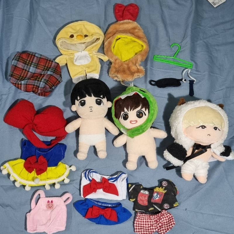 Official Fansite Doll 20cm Do Kyungsoo Exo, Bts Taehyung Set Baju (Snow White, Sailor Moon, Tempura,