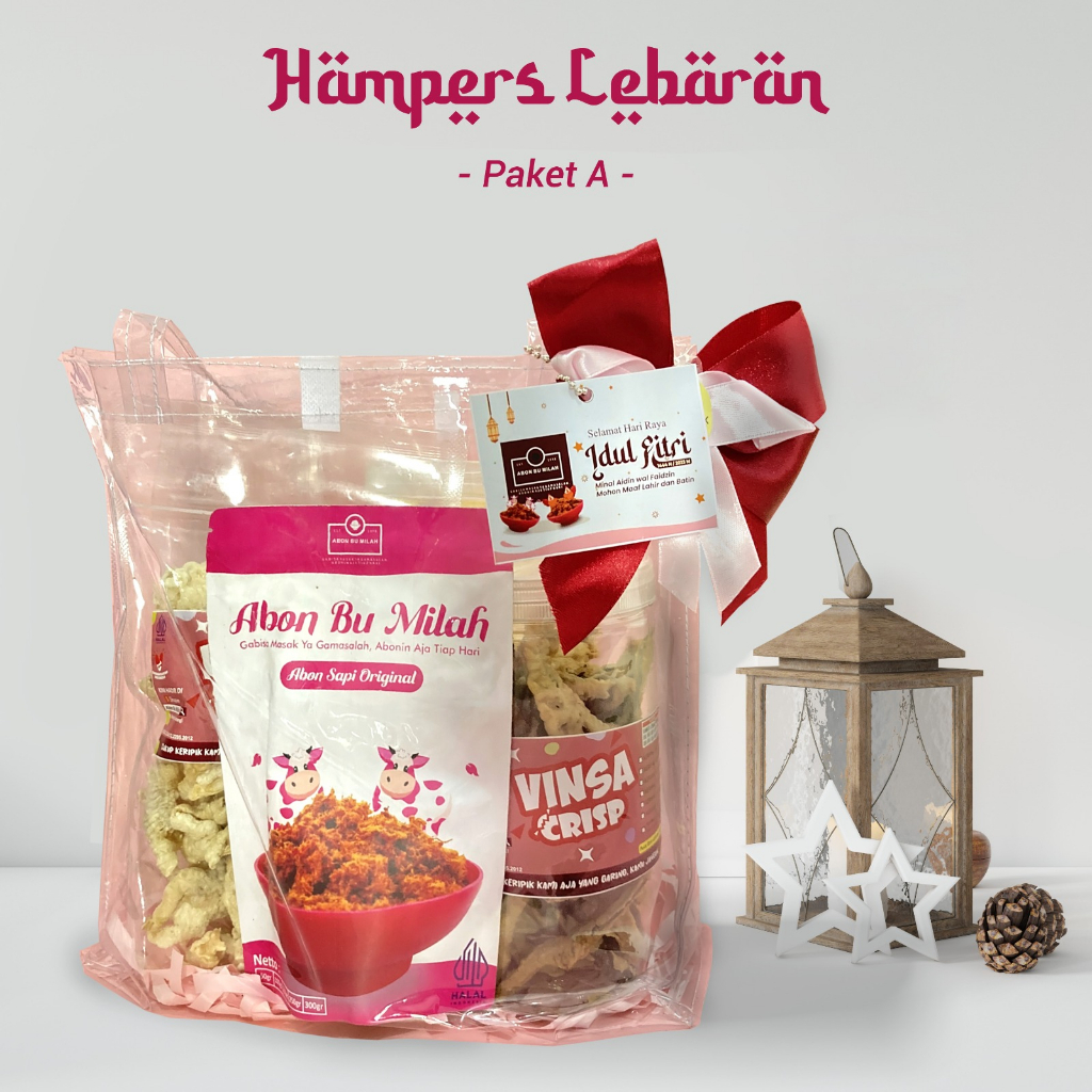 

Abon Bu Milah X Vinsa Crisp Hampers Lebaran Paket A