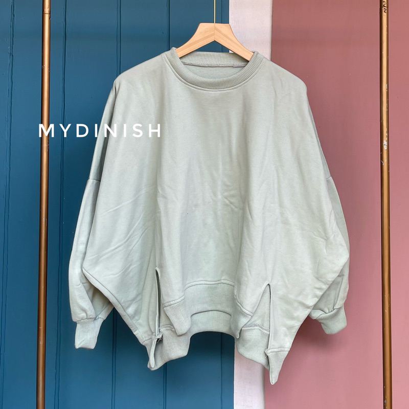 Rini Batwing Oversize - Sweater Polos Kekinian Bahan Fleece