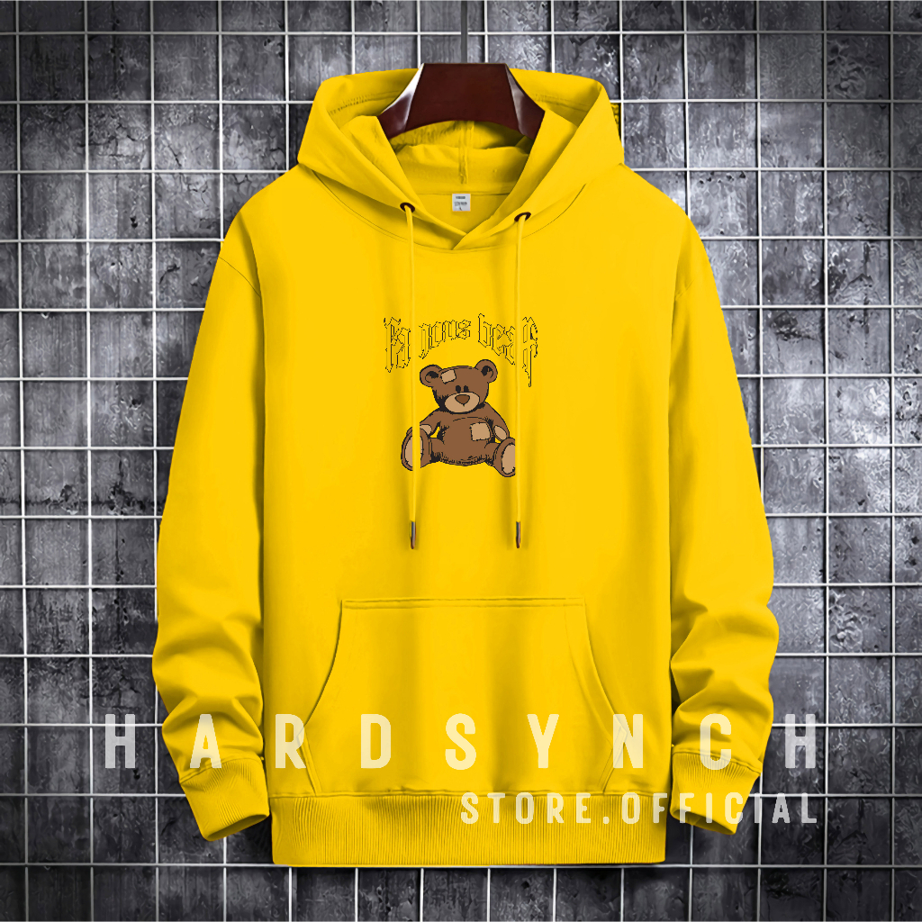 Sweater Hoodie Famous Bear Unisex ( Pria &amp; Wanita ) Premium Quality S-XXL Cotton Fleece / Hoodie Korean Style / Sweater Hoodie / Hoodie Polos / Hoodie Wanita / Hoodie Pria / Sweater Hoodie Distro Original ( FB 58 )