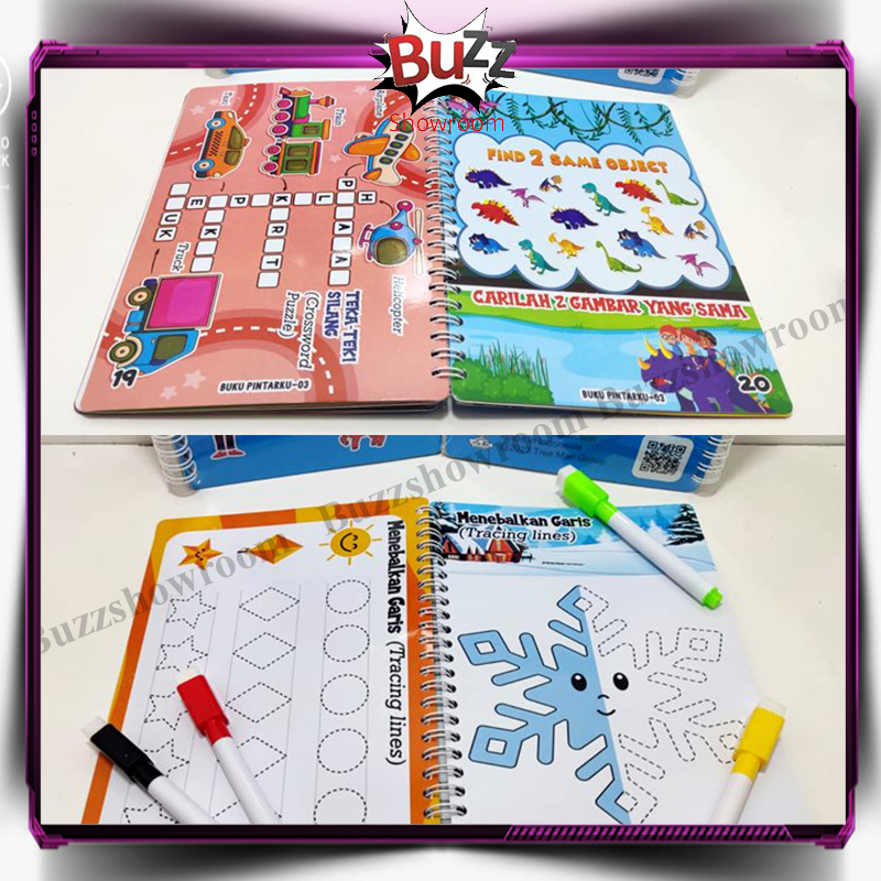 Buku Pintarku Aktivitas Pertamaku Worksheet Anak Paud Belajar menulis